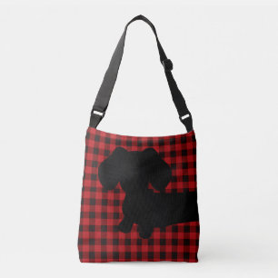 Ajustável A bolsa mensageiro vermelha & preta da xadrez do