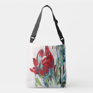 Ajustável Abstrato Poppy com Bolsa de rendas crochetadas fei