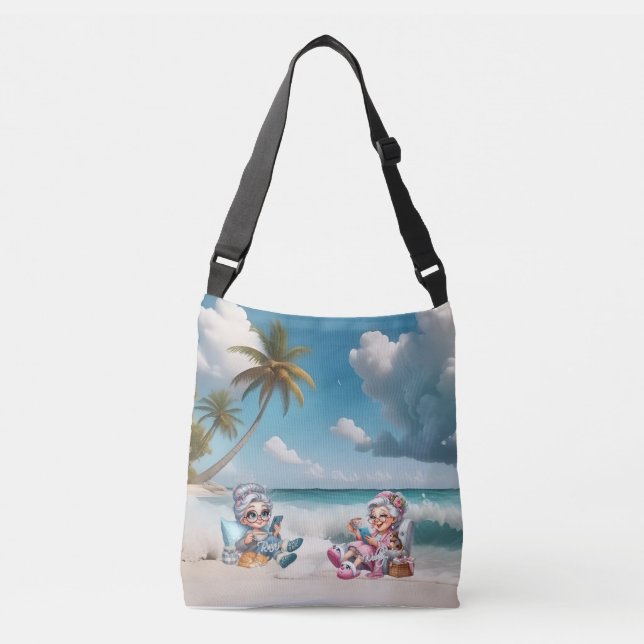 Ajustável Biddie Buddies Marca Bolsa de praia e Bolsa (Frente)