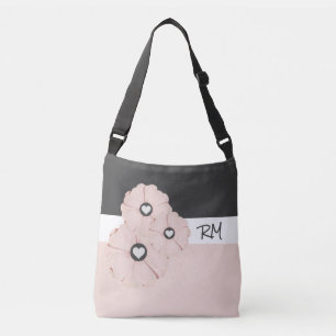 Ajustável Bolsa Bonito de Corpo Cruzado Floral de Rosa e Cin