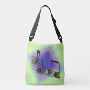 Ajustável Bolsa com Estampa Total de Notas de Dubstep