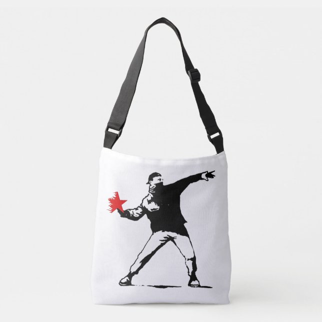 Ajustável Bolsa de Arte de Rua Rebelde Estrela Flamejante (Frente)