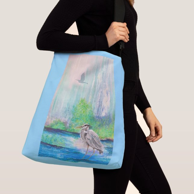 Ajustável Bolsa de compra Heron Azul (Close Up)