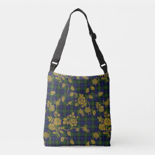 Ajustável Bolsa de corpo cruzado em Blackwatch Rococo Tartan