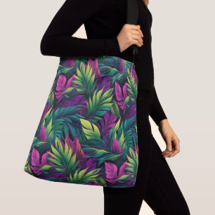 Ajustável Bolsa de Folhas Tropicais Coloridas