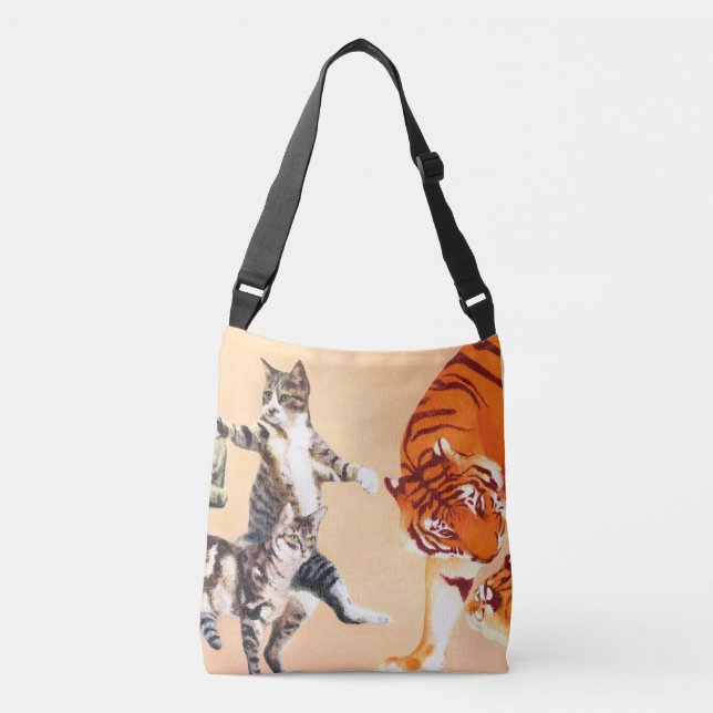 Ajustável Bolsa de Gatos Indo Brincar (Frente)