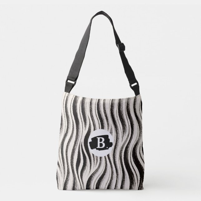 Ajustável Bolsa de Impressão de faixa zebra personalizada (Frente)
