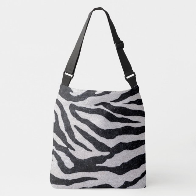 Ajustável Bolsa de Impressão de Zebra Preta/Branca (Frente)