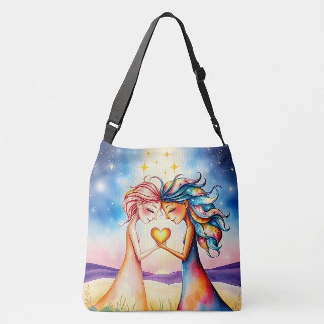 Ajustável Bolsa de Melhores Amigas Fofas (Verso)