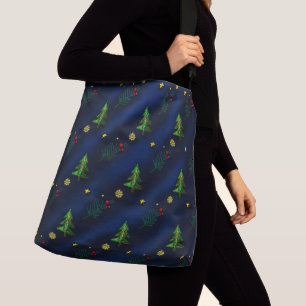 Ajustável bolsa de natal azul verde, vermelho, dourado