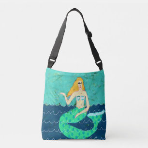 Ajustável Bolsa de praia verde da Sereia
