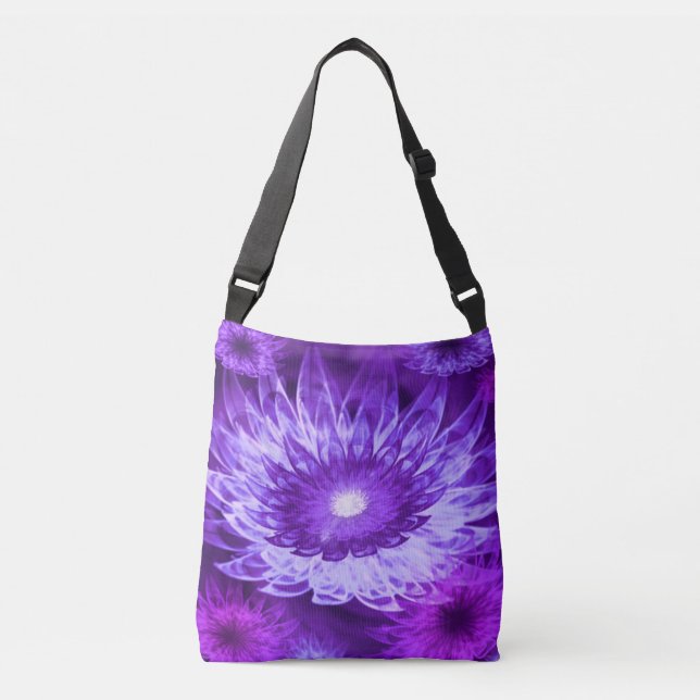 Ajustável Bolsa Fantasy Flores Roxo (Frente)