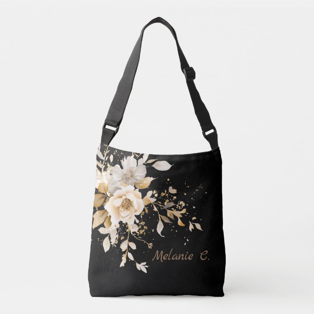 Ajustável Bolsa Floral de Elegância sem Esforço Bonito (Frente)