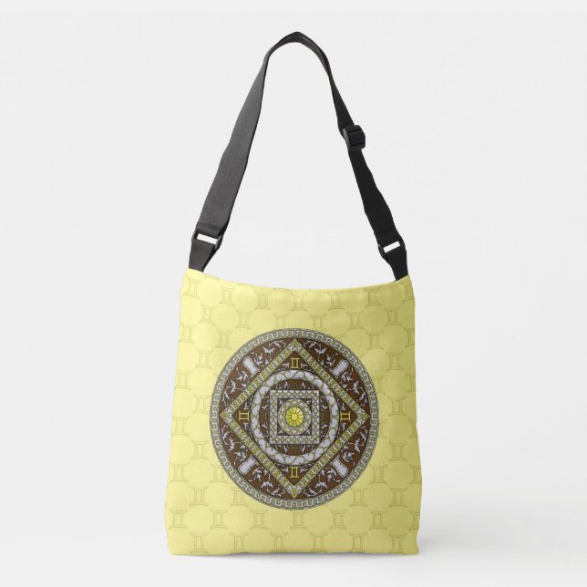 Ajustável Bolsa Gemini Mandala Estampada (Frente)