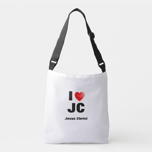 Ajustável Bolsa I love Jesus Christ  (Frente)