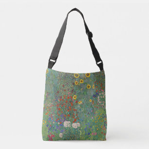 Ajustável Bolsa Klimt Jardim de Girassóis transversal