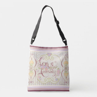 Ajustável Bolsa Love Anyway (Embellished) transversal