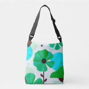 Ajustável Bolsa Moderna de Floral Verde Fresca