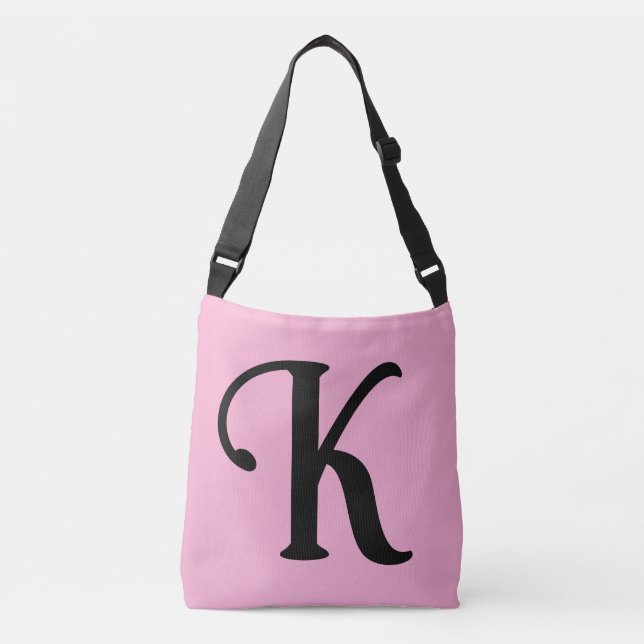 AJUSTÁVEL BOLSA MONGRAMA ROSA TRANSVERSAL PERSONALIZADA (Frente)