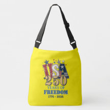 Bolsa Patriótica EUA250 Águia Liberdade Amarela Cr