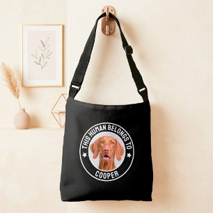 Ajustável Bolsa Preta Personalizada com Tema de Cachorro "Es