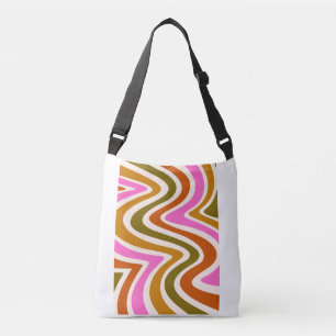 Ajustável Bolsa 'Retro Waves' com Estética Groovy transversa