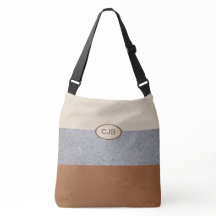 Bolsa Stylish Cinza, Marfim e Marrom