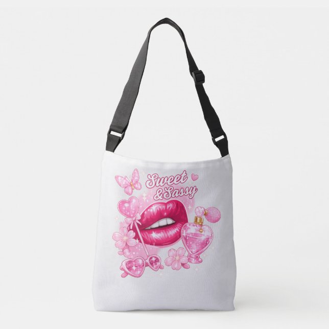 Ajustável Bolsa Sweet & Sassy Pink Coquette (Frente)