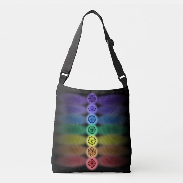 Ajustável Bolsa transversal 7 chakras (Frente)