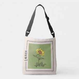 Ajustável Bolsa transversal - Arte de Girassol