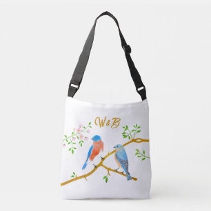 Ajustável Bolsa transversal Bluebirds branca