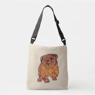 Ajustável Bolsa transversal com estampa total de arte do Bul