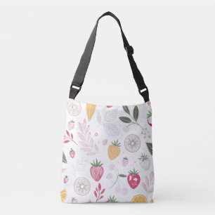 Ajustável Bolsa transversal com ilustração de frutas fofas