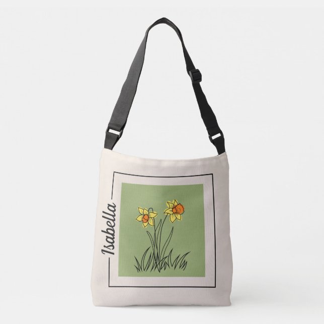 Ajustável Bolsa transversal Daffodil Art (Frente)