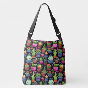 Ajustável Bolsa transversal de cacto Kawaii
