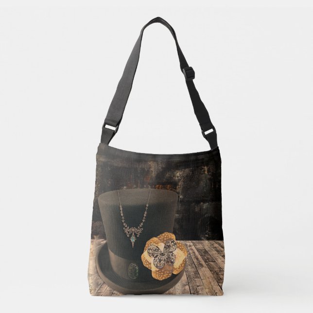 Ajustável Bolsa transversal de cartola Steampunk (Frente)