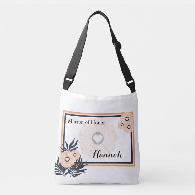 Ajustável Bolsa transversal de casamento para madrinha com m (Frente)