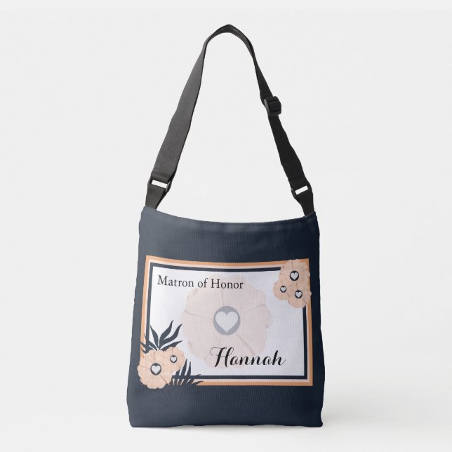 Ajustável Bolsa transversal de casamento para madrinha com m (Frente)