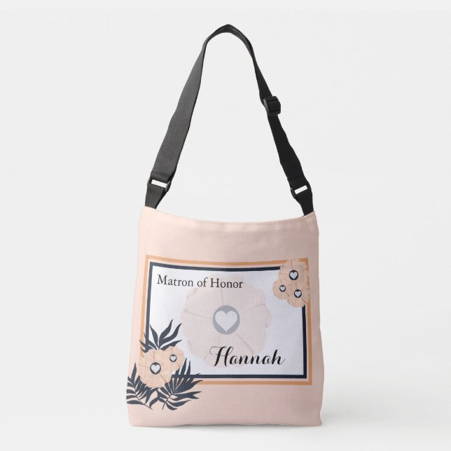 Ajustável Bolsa transversal de casamento para madrinha com m (Frente)