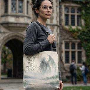 Ajustável Bolsa transversal de corpo Cthulhu Sonho em Aquare