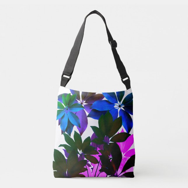 Ajustável Bolsa transversal de folhas da selva (Frente)