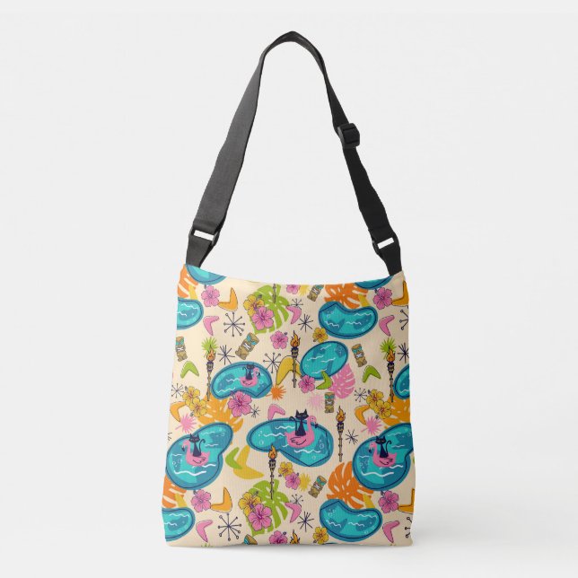 Ajustável Bolsa transversal em Atomic Kitty Luau (Frente)