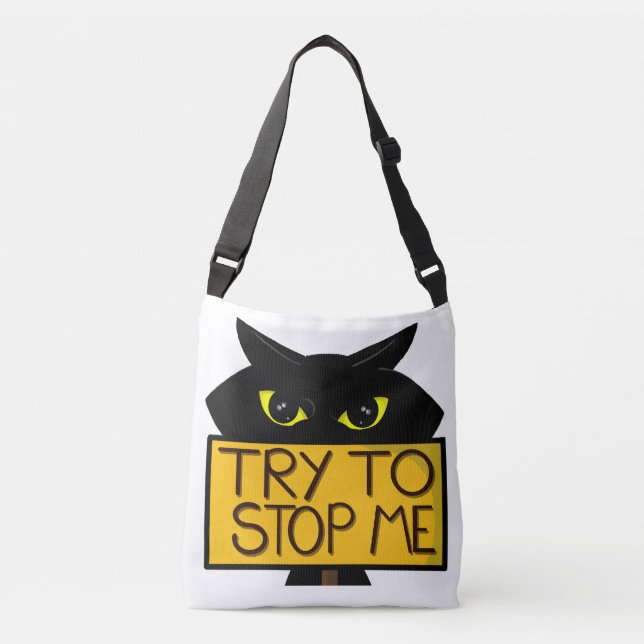 Ajustável Bolsa transversal engraçada "Tente" da Bad Boogie  (Frente)