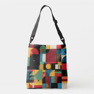 Ajustável Bolsa Transversal Geométrica Moderna Retro Bauhaus