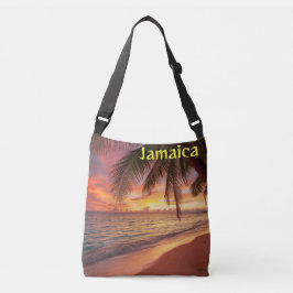 Ajustável bolsa transversal jamaica pôr do sol