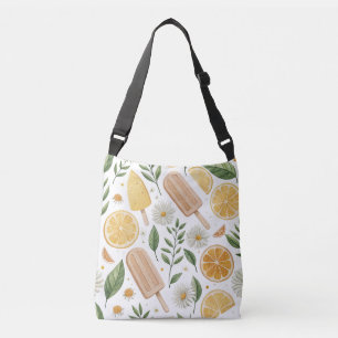 Ajustável Bolsa transversal Lemon Daisy – Floral cítrico par