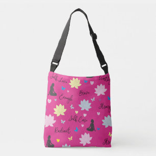Ajustável Bolsa transversal Padrão floral de lótus para sa