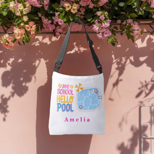 Ajustável Bolsa transversal personalizada Bye School Hello P