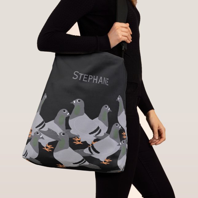 Ajustável Bolsa transversal Pigeons Design (Close Up)