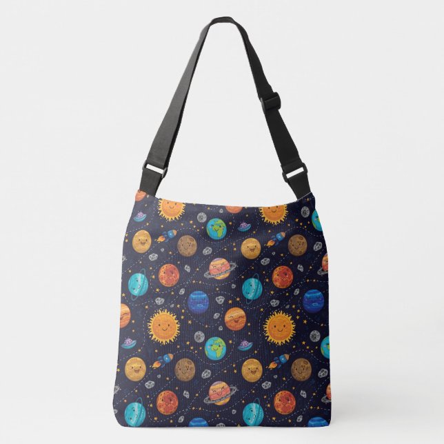 Ajustável Bolsa transversal Planetas Felizes (Frente)